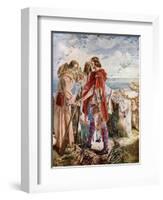 Egfrith Offering the Bishopric of Hexham to Cuthbert, 678-William Bell Scott-Framed Giclee Print