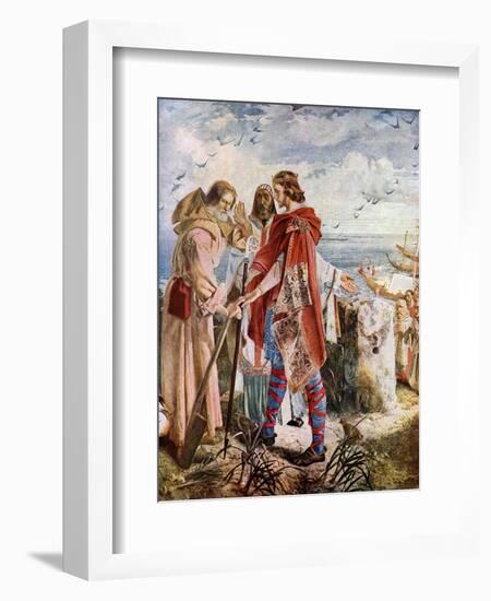 Egfrith Offering the Bishopric of Hexham to Cuthbert, 678-William Bell Scott-Framed Giclee Print