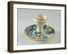 Egg Cup Decorated with Verdigris Leaves-null-Framed Giclee Print