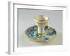 Egg Cup Decorated with Verdigris Leaves-null-Framed Giclee Print