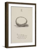 Egg Illustrations and Verses From Nonsense Alphabets Drawn and Written by Edward Lear.-Edward Lear-Framed Giclee Print