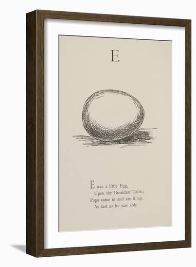 Egg Illustrations and Verses From Nonsense Alphabets Drawn and Written by Edward Lear.-Edward Lear-Framed Giclee Print