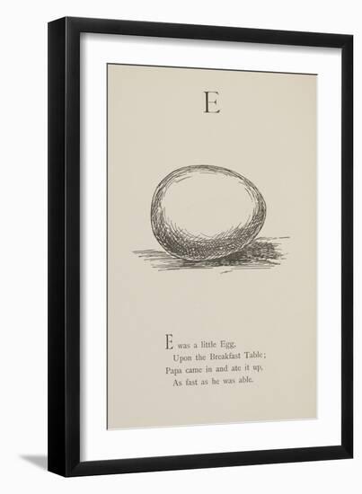 Egg Illustrations and Verses From Nonsense Alphabets Drawn and Written by Edward Lear.-Edward Lear-Framed Giclee Print