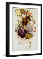 Eggplant and Green Pepper, 1925 (W/C & Graphite on Paper)-Charles Demuth-Framed Giclee Print