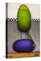 Eggplant Bird-Daniel Patrick Kessler-Stretched Canvas