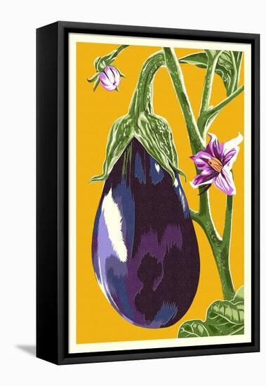 Eggplant-Lantern Press-Framed Stretched Canvas