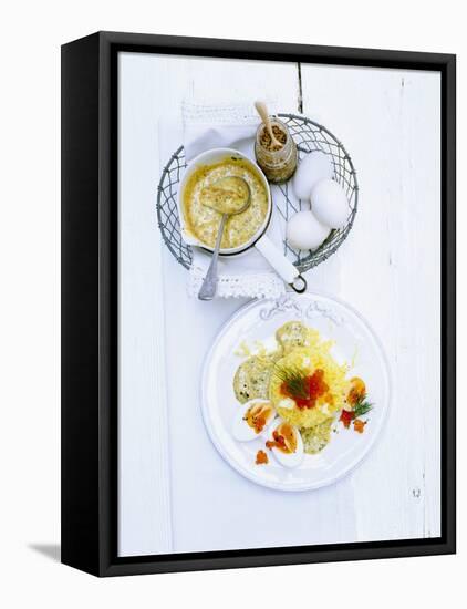 Eggs in Mustard Sauce with Potato Snow-Jan-peter Westermann-Framed Stretched Canvas