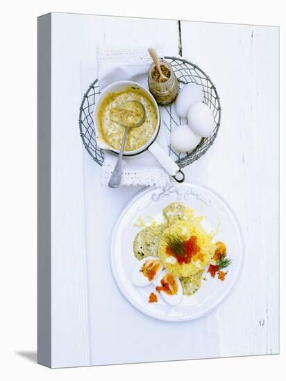 Eggs in Mustard Sauce with Potato Snow-Jan-peter Westermann-Stretched Canvas