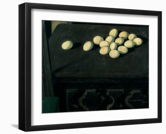 Eggs on a Chest of Drawers-Casorati Felice-Framed Giclee Print