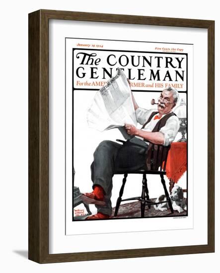 "Eggs Take Another Jump," Country Gentleman Cover, January 19, 1924-WM. Hoople-Framed Giclee Print