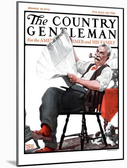 "Eggs Take Another Jump," Country Gentleman Cover, January 19, 1924-WM. Hoople-Mounted Giclee Print