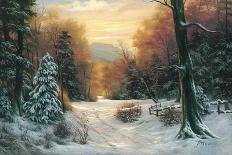 Snow Covered Morning-Egidio Antonaccio-Stretched Canvas