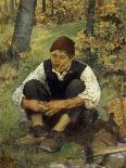 The Woodcutter-Egisto Ferroni-Framed Stretched Canvas