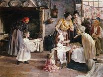 Preparing for the Baptism-Egisto Lancerotto-Framed Stretched Canvas