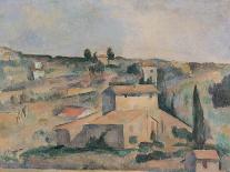 Countryside near Bellevue, copy after Cezanne by Egisto Paolo Fabbri, c. 1890-95. Italy-Egisto Paolo Fabbri-Framed Stretched Canvas