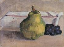 Still Life with Pear and Grapes-Egisto Paolo Fabbri-Framed Stretched Canvas
