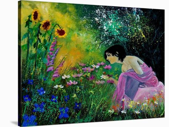 Eglantine In The Garden-Pol Ledent-Stretched Canvas