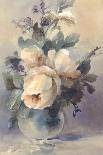 A Bouquet of Blue Flowers, Hydrangeas Watercolor Illustration. Autumn Flowers-Eglelip-Photographic Print