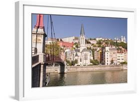 Eglise and Passerelle St. Georges over the River Saone-Julian Elliott-Framed Photographic Print