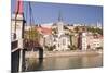 Eglise and Passerelle St. Georges over the River Saone-Julian Elliott-Mounted Photographic Print