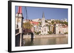 Eglise and Passerelle St. Georges over the River Saone-Julian Elliott-Framed Photographic Print