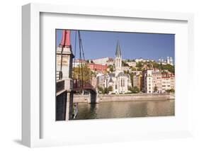 Eglise and Passerelle St. Georges over the River Saone-Julian Elliott-Framed Photographic Print