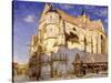 Eglise de Moret, temps de gelée-Alfred Sisley-Stretched Canvas