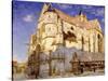 Eglise de Moret, temps de gelée-Alfred Sisley-Stretched Canvas