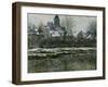 Eglise de Vétheuil sous la neige-Claude Monet-Framed Giclee Print