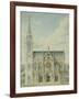 Eglise paroissiale à Napoléonville (Pontivy, Morbihan) : façade principale, élévation-Marcellin Varcollier-Framed Giclee Print