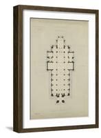 Eglise paroissiale à Napoléonville (Pontivy, Morbihan) : plan du rez-de-chaussée-Marcellin Varcollier-Framed Giclee Print