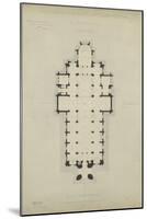 Eglise paroissiale à Napoléonville (Pontivy, Morbihan) : plan du rez-de-chaussée-Marcellin Varcollier-Mounted Giclee Print