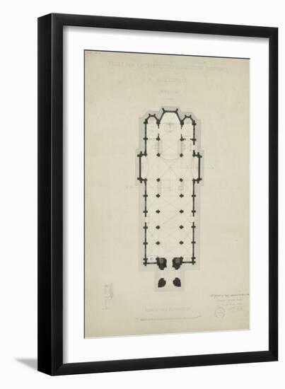 Eglise paroissiale à Napoléonville (Pontivy, Morbihan) : plan du rez-de-chaussée-Marcellin Varcollier-Framed Giclee Print