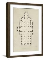 Eglise paroissiale à Napoléonville (Pontivy, Morbihan) : plan du rez-de-chaussée-Marcellin Varcollier-Framed Giclee Print