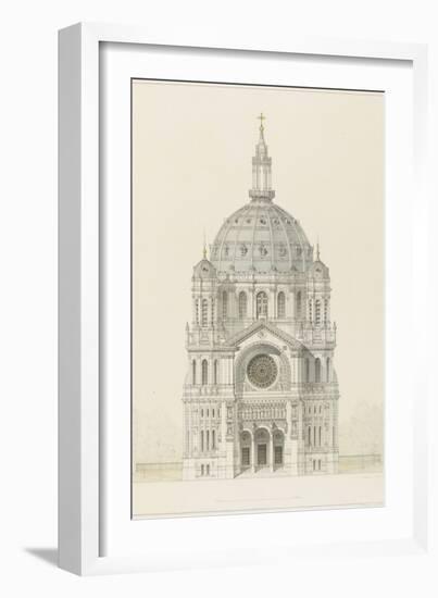 Eglise Saint-Augustin (Paris): Main Facade Elevation-Victor Baltard-Framed Giclee Print