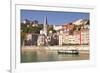 Eglise Saint George and Vieux Lyon on the Banks of the River Saone-Mark Sunderland-Framed Photographic Print