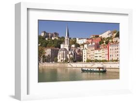 Eglise Saint George and Vieux Lyon on the Banks of the River Saone-Mark Sunderland-Framed Photographic Print