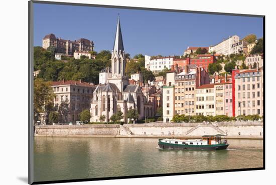 Eglise Saint George and Vieux Lyon on the Banks of the River Saone-Mark Sunderland-Mounted Photographic Print