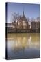 Eglise Sainte Radegonde Reflected in the River Vienne-Julian Elliott-Stretched Canvas
