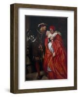 Ego Et Rex Meus, 1888; King Henry VIII and Cardinal Wolsey-John Gilbert-Framed Giclee Print