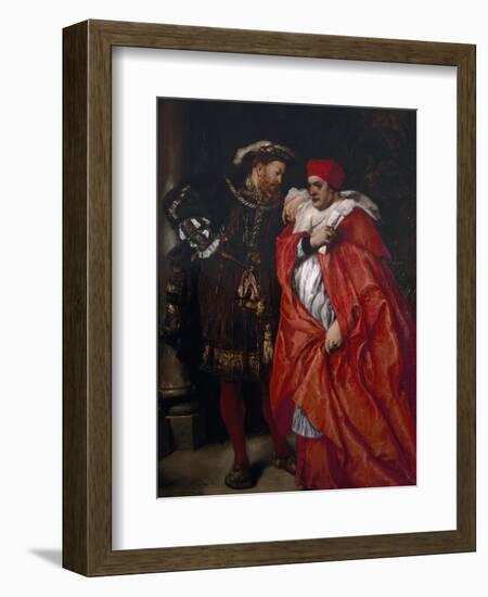 Ego Et Rex Meus, 1888; King Henry VIII and Cardinal Wolsey-John Gilbert-Framed Giclee Print