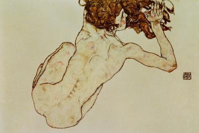 Crouching Nude, Back View, 1917