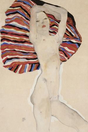 Nude Against Coloured Material, 1911