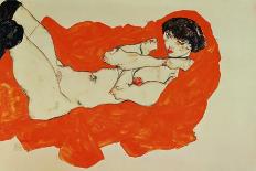 Seated Woman with Legs Drawn Up-Egon Schiele-Framed Giclee Print