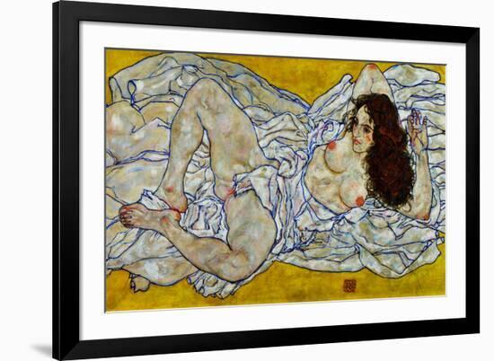 Egon Schiele Resting Nude-null-Framed Art Print