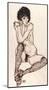 Egon Schiele (Seated female nude) Art Poster Print-null-Mounted Poster