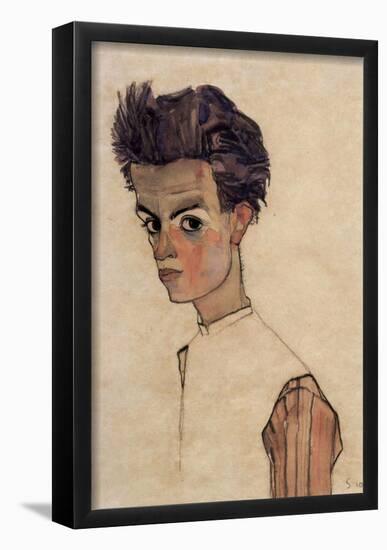 Egon Schiele (Self Portrait) Art Poster Print-null-Framed Poster