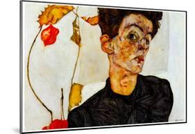 Egon Schiele Self-Portrait Art Print Poster-null-Mounted Poster