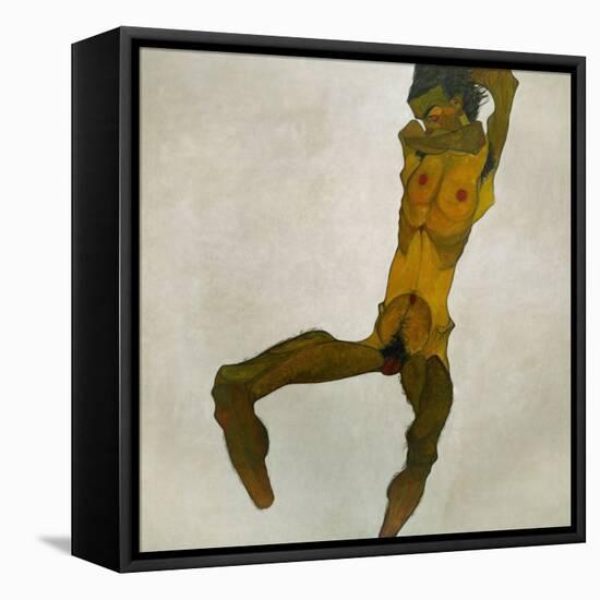 Egon Schiele, Self-Portrait, Nude-Egon Schiele-Framed Stretched Canvas