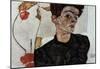 Egon Schiele (Self-portrait with fruit Lampion) Art Poster Print-null-Mounted Poster